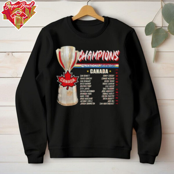 Canada Hockey Nhl 4 Nations Face Off Champions 2025 Trophy And Name Shirt