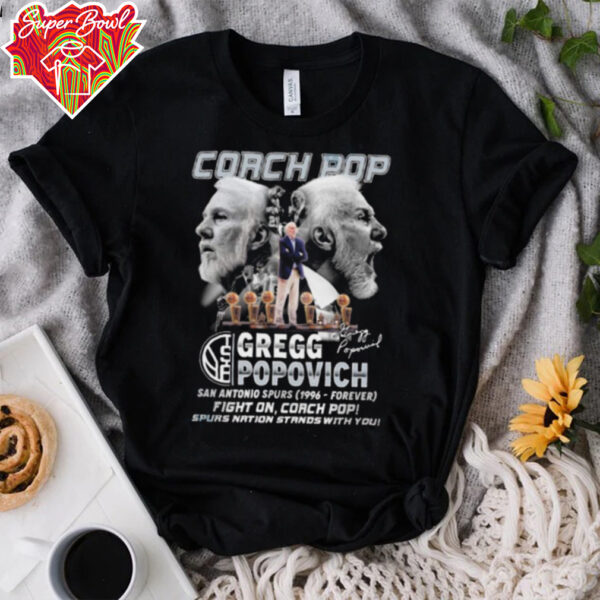 Coach Pop Gregg Popovich Spurs Nation Stands With You Signature Unisex T shirt