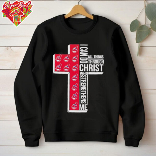 Cross Cleveland Indians I can do all things through Christ who strengthens me shirt