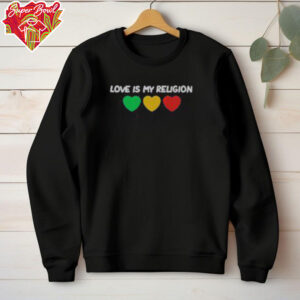 Top Ziggy Marley Love Is My Religion Heart T Shirt Recovered