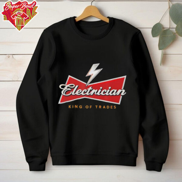 Electrician King of Trades logo shirt