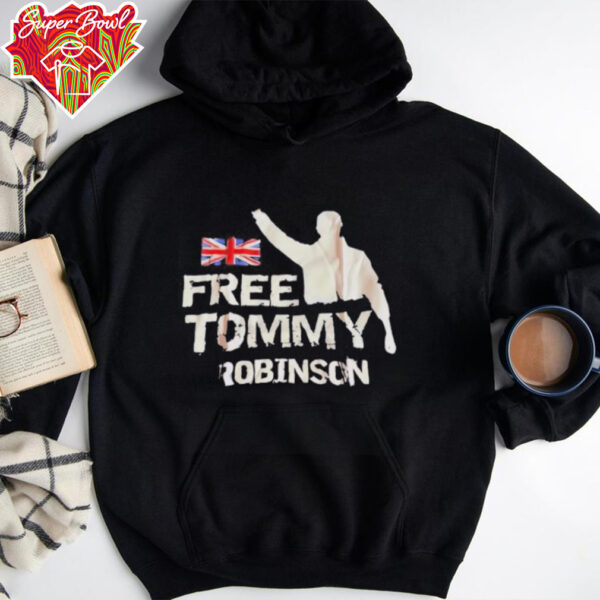 Free Tommy Robinson UK flag shirt