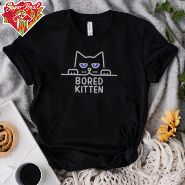 Funny Bored Kitten Cute Cat T Shirt Recovered