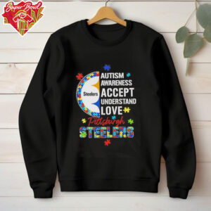 Autism awareness accept understand love Pittsburgh Steelers shirt