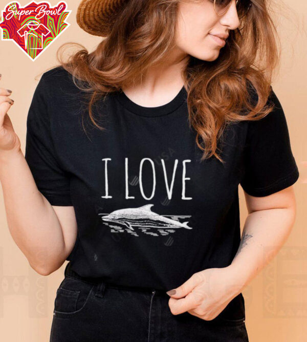 I Love Dolphins vintage art shirt