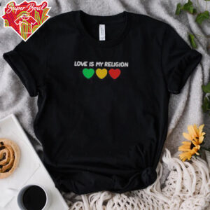 Top Ziggy Marley Love Is My Religion Heart T Shirt Recovered