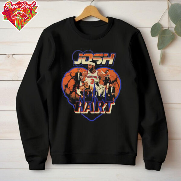 Josh Hart heart New York Knicks basketball shirt