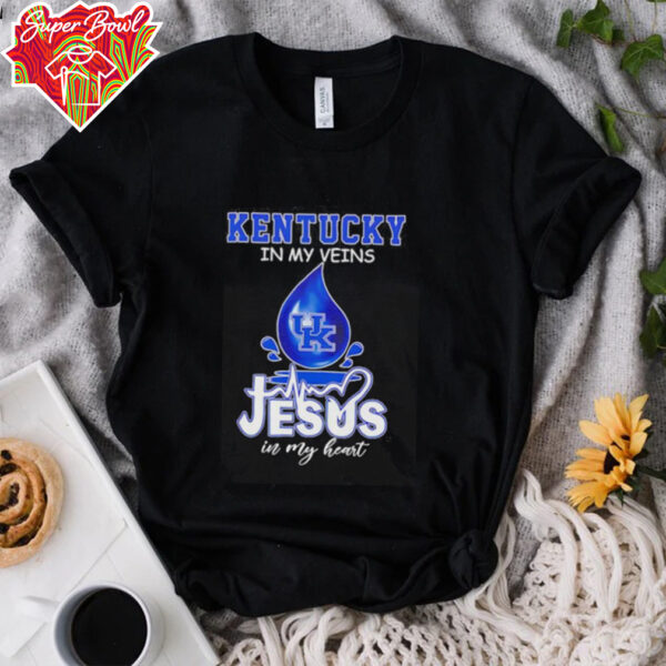 Kentucky in my veins Jesus in my heart drop blood shirt