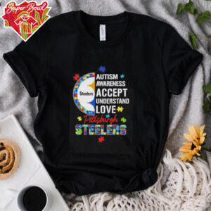 Autism awareness accept understand love Pittsburgh Steelers shirt