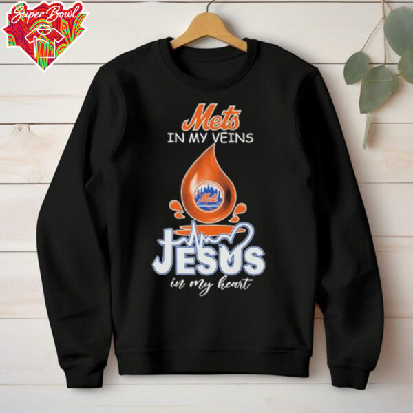 Official New York Mets In My Veins Jesus In My Heart T shirts