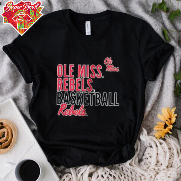 Ole Miss basketball text logo overlay shirt