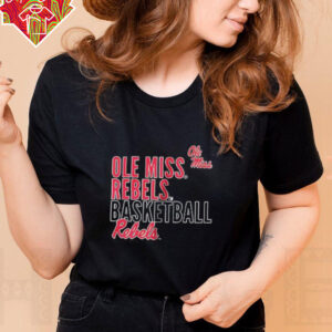 Ole Miss basketball text logo overlay shirt