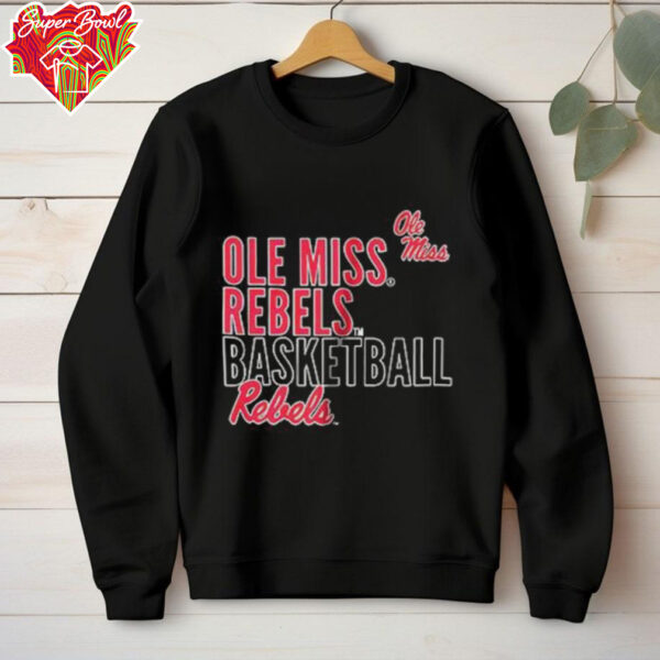 Ole Miss basketball text logo overlay shirt