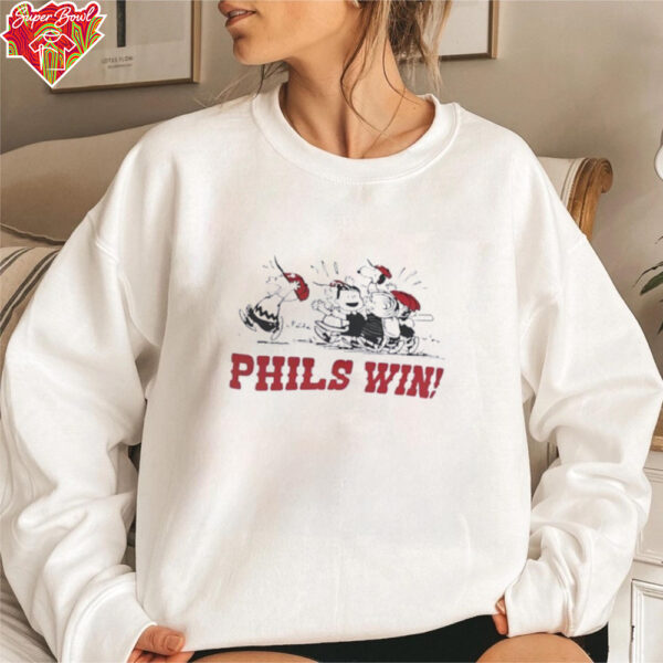 Peanuts characters Phils win Philadelphia Phillies shirt