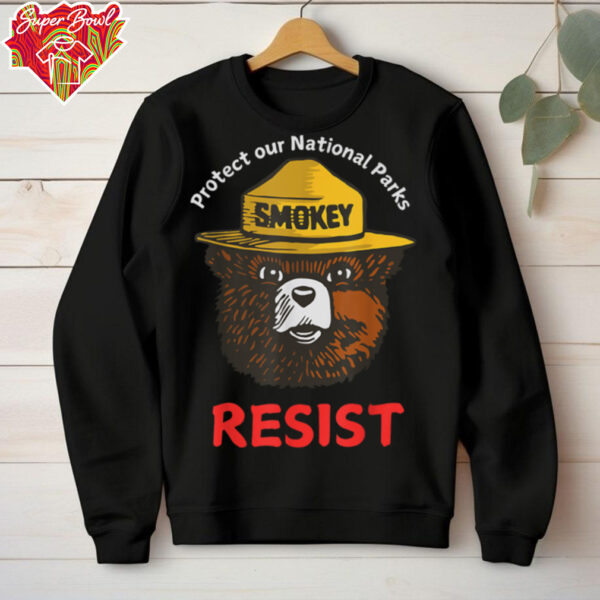 Retro Protect Our National Parks Smokey Resist Anti Trump T Shirt