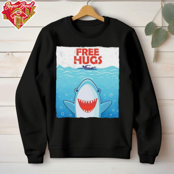 Shark free hugs style Jaws shirt