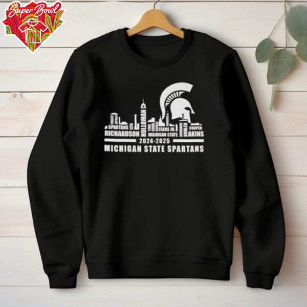 Skyline city 2024 2025 Michigan State Spartans player names shirt