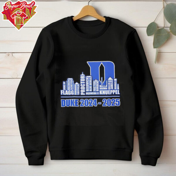 Skyline city Duke Blue Devils men’s basketball 2024 2025 players name shirt