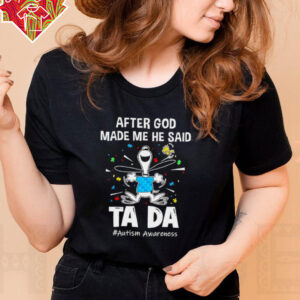 Snoopy and Woodstock after god made me he said ta da autism awareness shirt