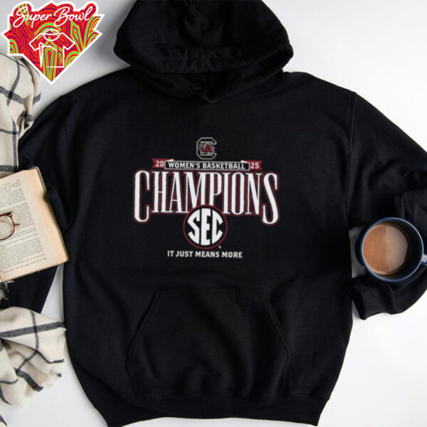 South Carolina Gamecocks 2025 SEC Women’s Basketball Regular Season Champions Locker Room T Shirt