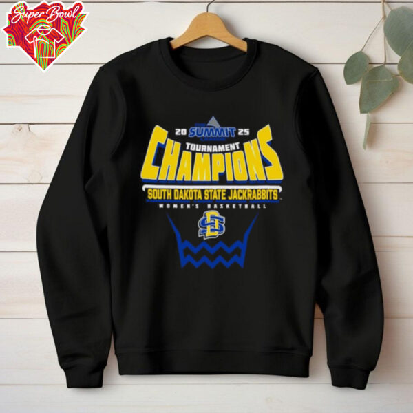 South Dakota State Jackrabbits 2025 Summit League Women’s Basketball Tournament Champions Shirt