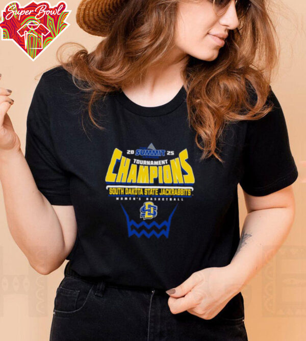 South Dakota State Jackrabbits 2025 Summit League Women’s Basketball Tournament Champions Shirt