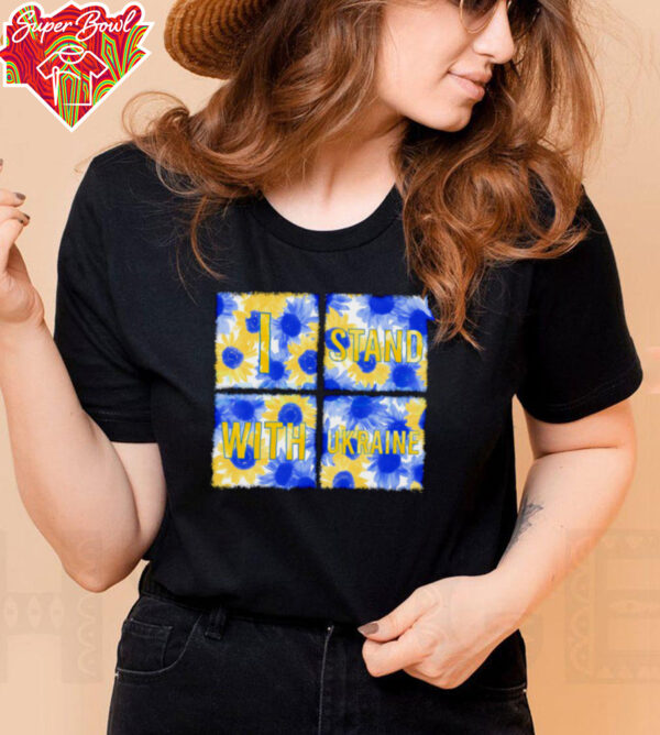 Stand With Ukraine Blue Yellow Sunflower shirt