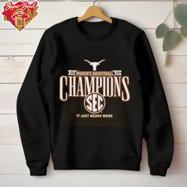 Texas Longhorns 2025 SEC Women’s Basketball Regular Season Champions Locker Room T Shirt