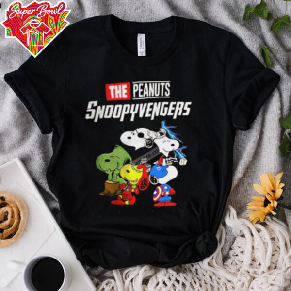 The Peanuts Snoopy Avengers cartoon shirt