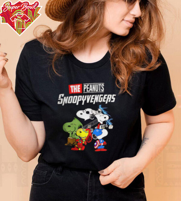 The Peanuts Snoopy Avengers cartoon shirt