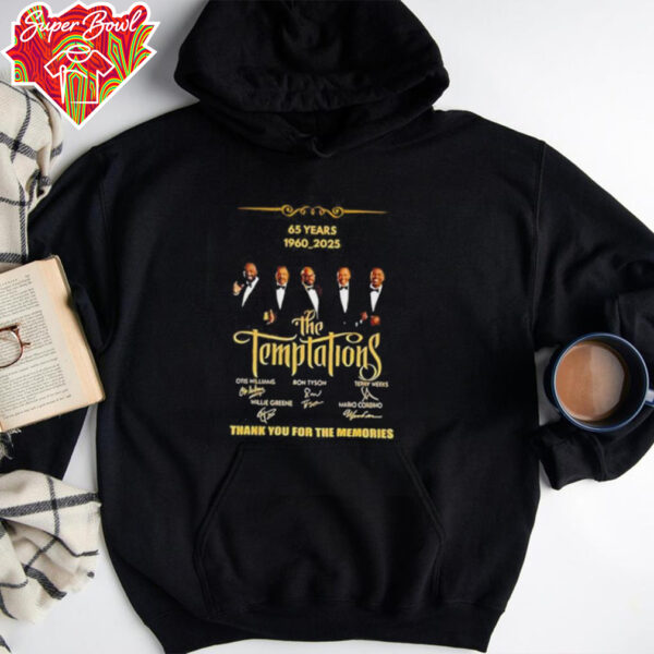 The Temptations 65 years 1960 2025 thank you for the memories signatures shirt