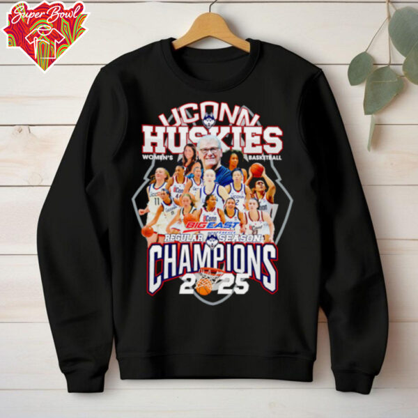 UConn Huskies Women’s Basketball Big East Regular Season Champions 2025 shirt