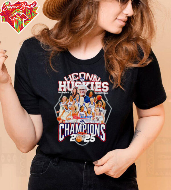 UConn Huskies Women’s Basketball Big East Regular Season Champions 2025 shirt