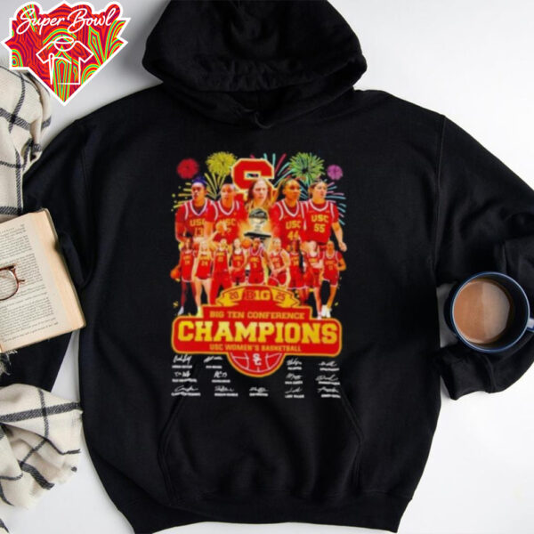 USC Women’s Basketball 2025 Big Ten Conference Champions Signatures Unisex T shirt