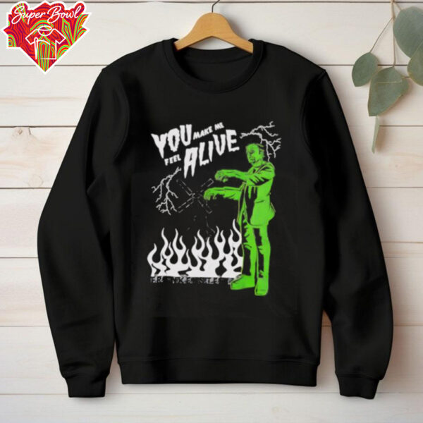 Universal Monsters Frankenstein you make me feel alive shirt