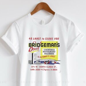 Bridgeman’s Bowl 48 lanes to serve you cocktails restaurant billiards shirt