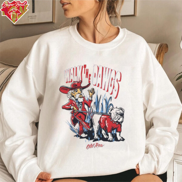 Walk The Dawgs Georgia Bulldogs Vs. Ole Miss Rebels Graphic T shirt