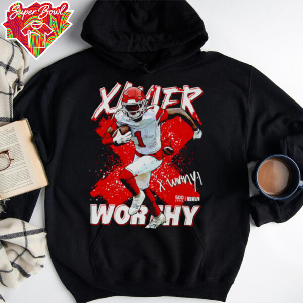 Xavier Worthy Kansas City cross shirt