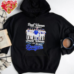 Real women love baseball smart women love Los Angeles Dodgers player signatures shirt