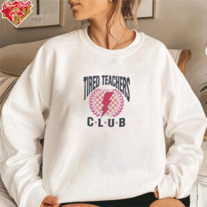 Tired teachers club lightning logo shirt