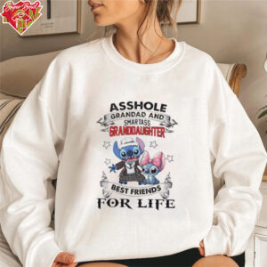 Stitch asshole grandpa and smartass granddaughter best friends for life shirt