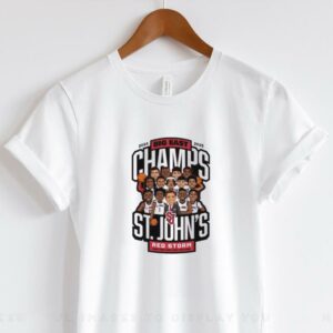 The Big East St John’s Red Storm Men’s Basketball 2025 Conference Champions cartoon shirt