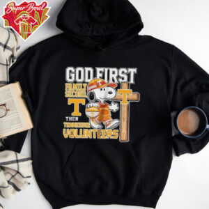 Snoopy God first family second then Tennessee Volunteers shirt