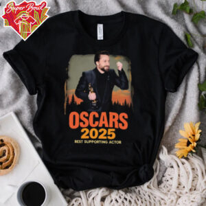 Kieran Culkin Wins Oscar For Best Supporting Actor 2025 Unisex T shirt