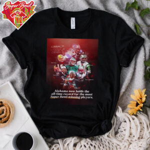 Alabama Now Holds The All Time Record For The Most Super Bowl Winning Players Lee Roy Jordan Bart Starr Devonta Smith Kentabler Jalen Hurts Joe Namath Dont’a Hightower Poster T Shirt