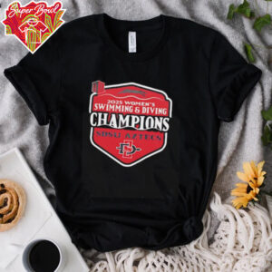 2025 SDSU Swimming and Diving Mountain West Champions shirt