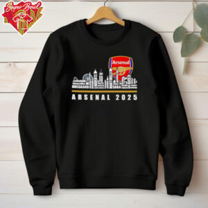 Skyline city Arsenal 2025 Gunners fan player names shirt