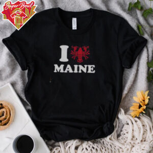 Good I Love Maine Heart As Lobster T Shirt Recovered